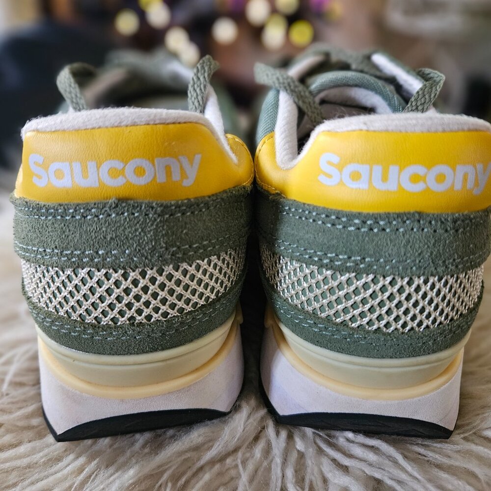 Saucony Sneakers yellow and green men's size 10.5 - Picture 4 of 8